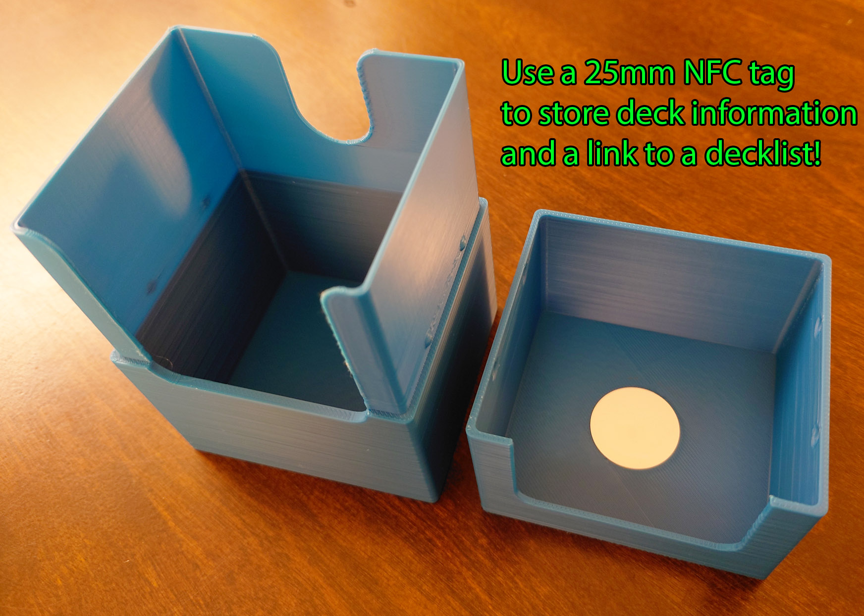 MTG Commander Deck Box, with NFC Tag and Anti-Snag Edge