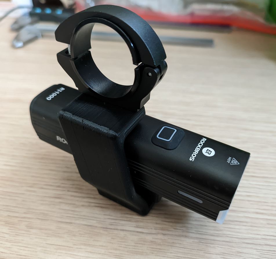 Rockbros / Offbondage bicycle flashlight holder.