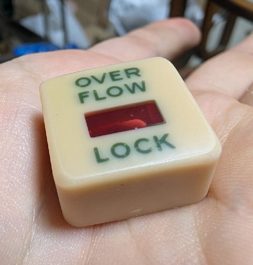 Friden 130/132 calculator Overflow lock keycap