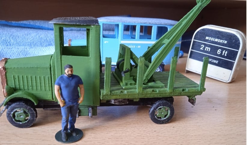 Crane for tow truck 1:43 scale