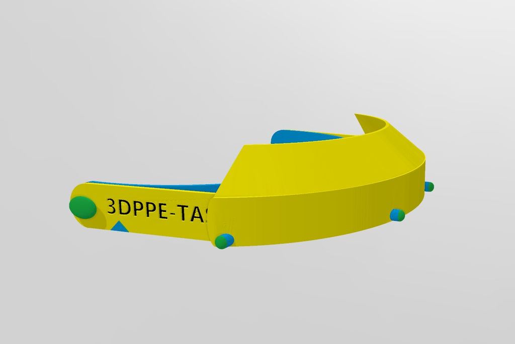 COVID-19 Face Shield with Tilting Visor. PPE 3DPPE-TAS