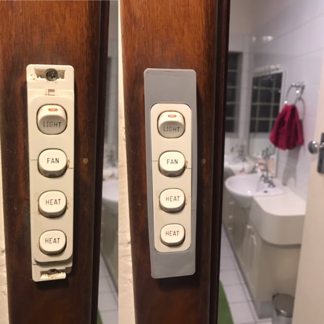 Narrow light switch frame