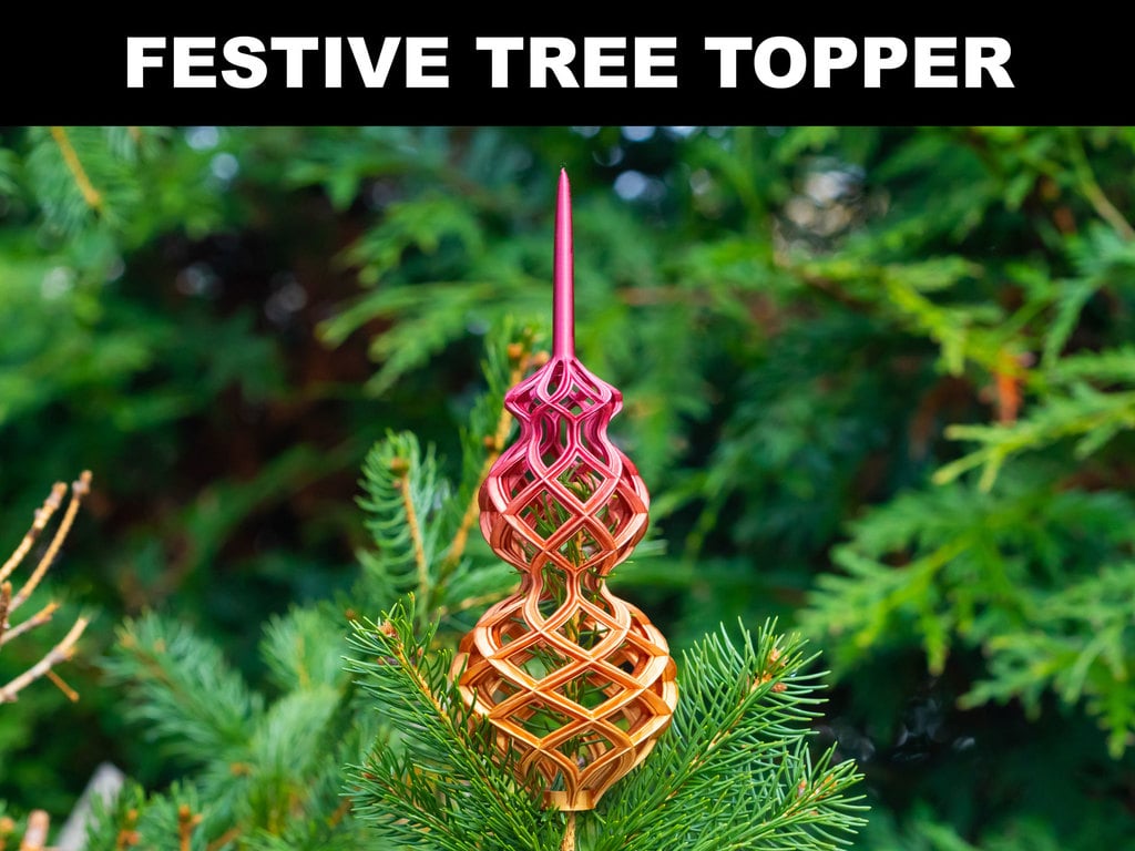 Open Lattice Christmas Tree Topper