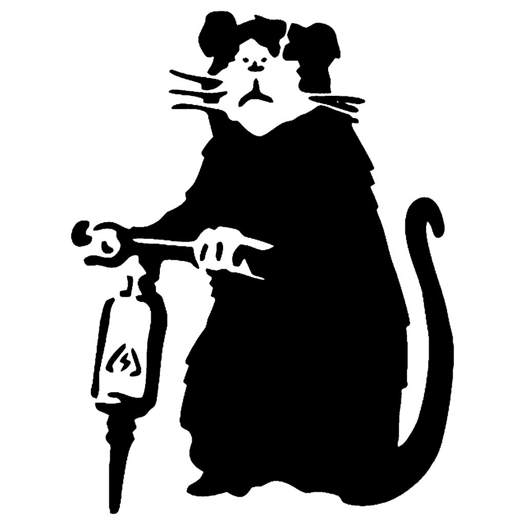 Banksy Rat stencil 4