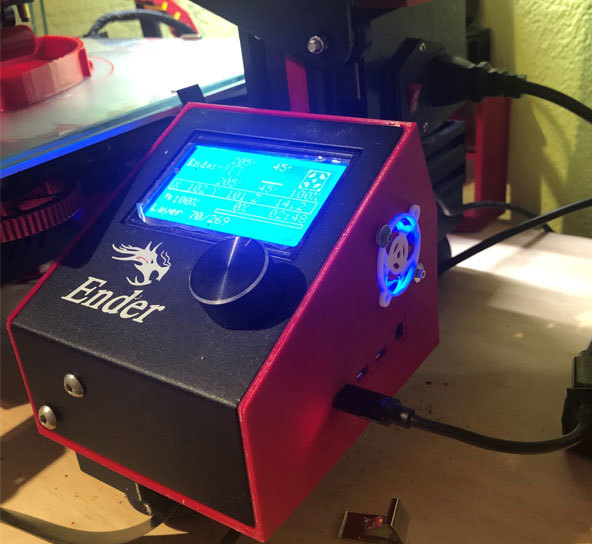 Ender 3 Pro Raspbery Pi 4 LCD Display Cover with DB9 Port
