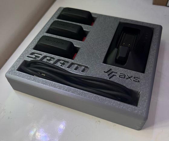 Sram red axs battery, charger and cable holder/storage