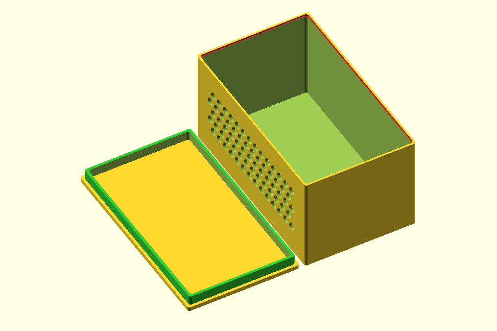 Parametric box with interlocking lid