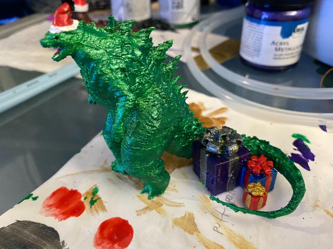 Godzilla Christmas ornament