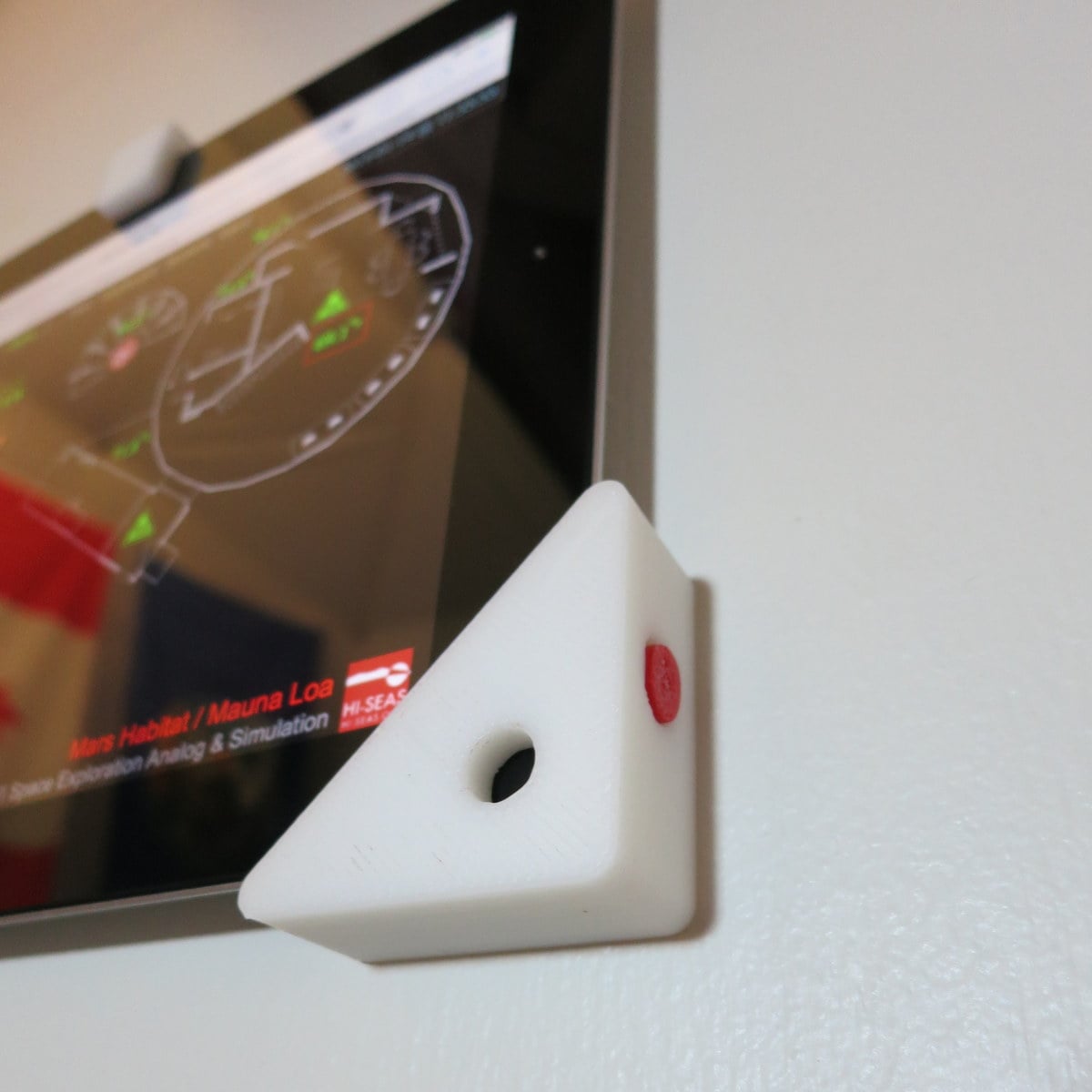 iPad wall mount with on/off button