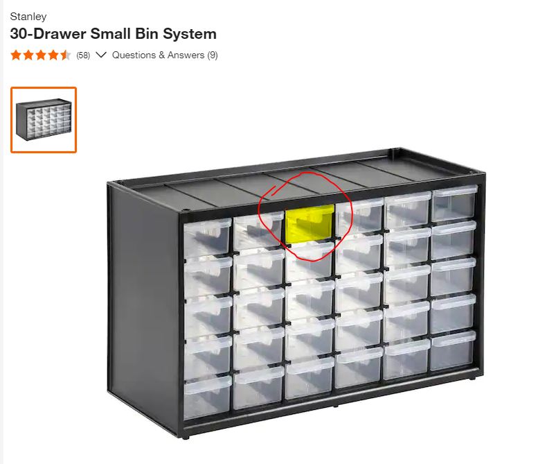 Home Depot 30 Drawer Replacement Bin