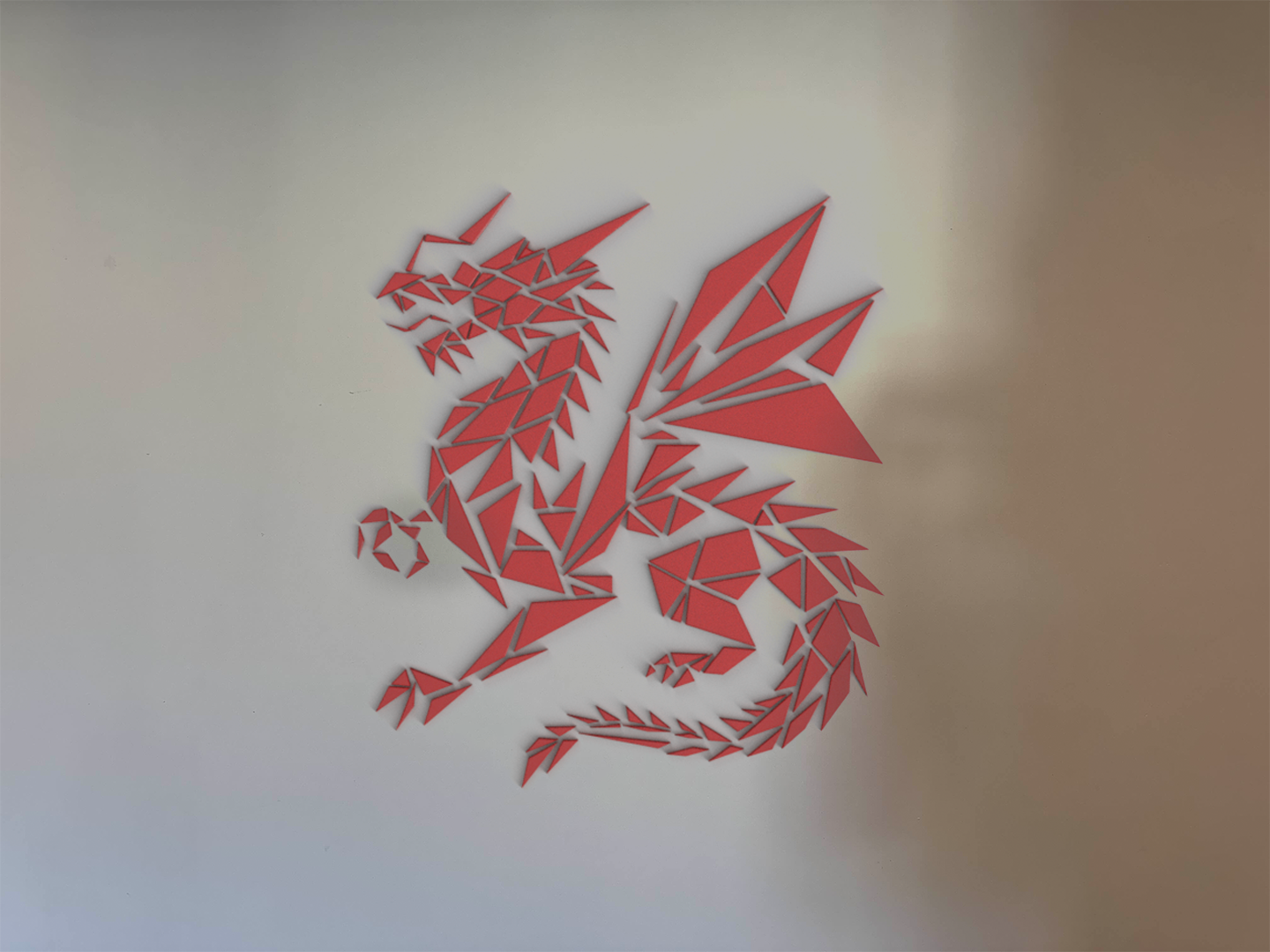 Geometric Dragon Wall Art - Digital STL & SVG Files for 3D Printing & Laser Cutting