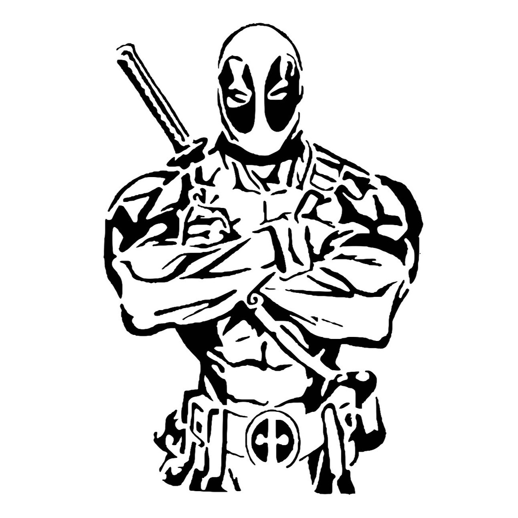 Deadpool stencil 11