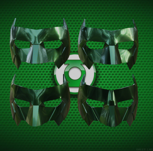 Green Lantern Kyle Rayner Inspired Domino Mask Pack