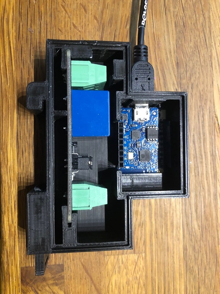 Din rail caseing for Wemos D1 mini pro and relay