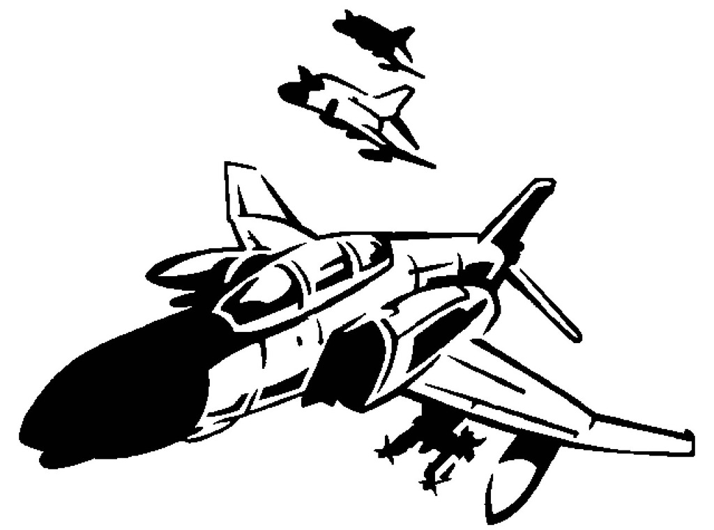 Jet Fighter stencil 2