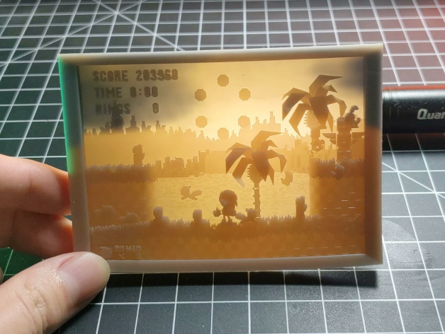 Sonic The Hedgehog Lithophane