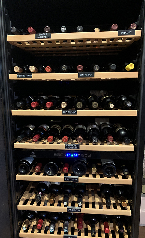 Wine Fridge Shelf Labels