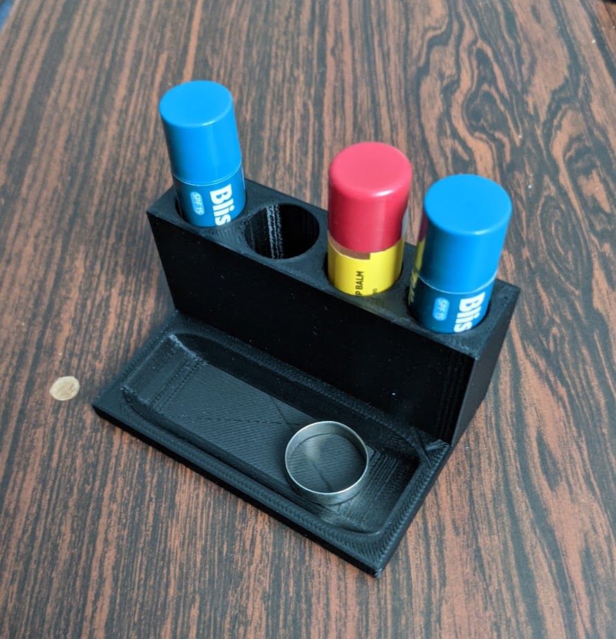 Lip Balm/Jewelry Holder for Desk, Nightstand, Dresser, etc.