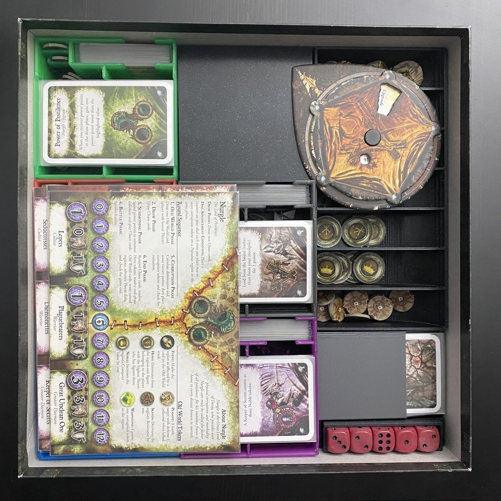 Chaos in the Old World + Horned Rat - Insert / Organizer - Sleeved Cards