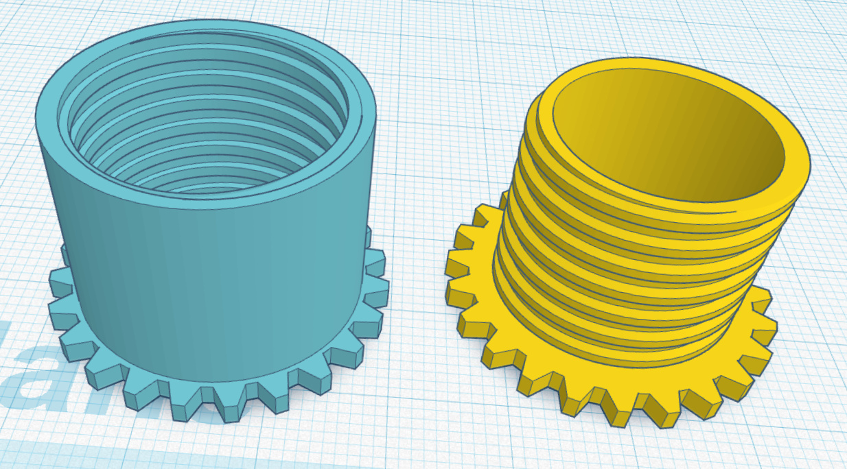 Threaded two-part Drum