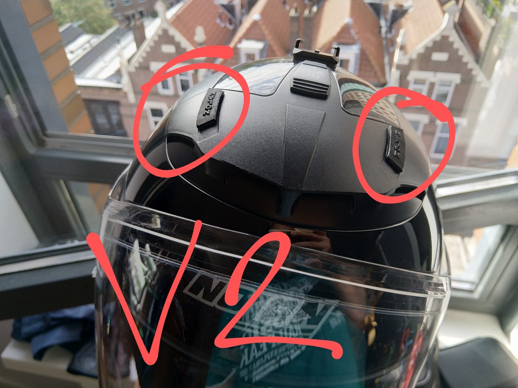 V2 Nolan N44 Motorcycle Helmet Air Vent sliders