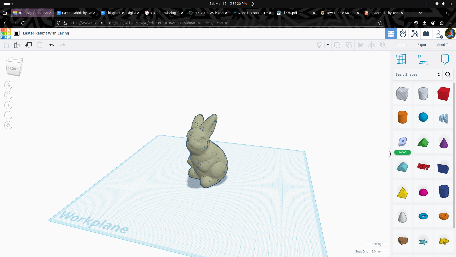 Easter Bunny but with hole for earing