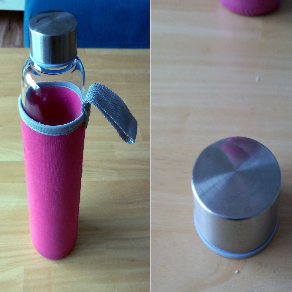 Replacement cap for glass sport water bottle (stainless steel lid cover)