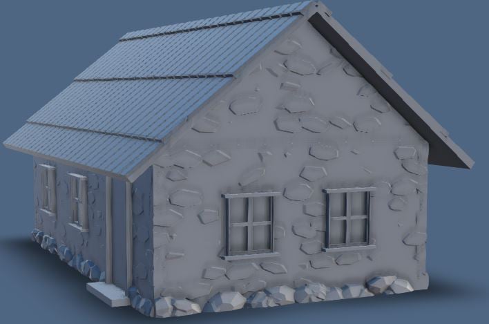 Parametric Miniature Game Stone House
