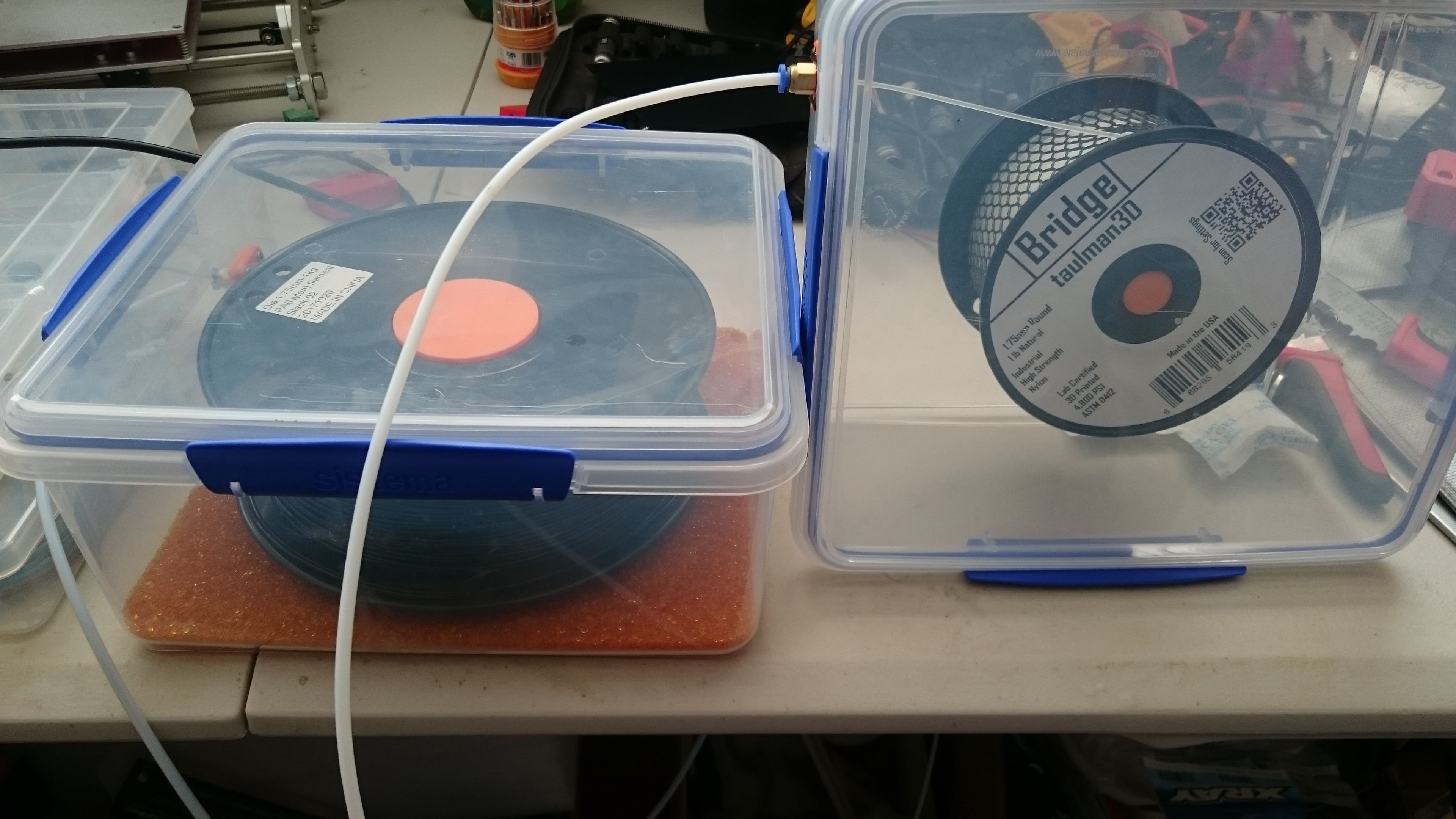 Dry Box Spool Mount and Feeder Mount