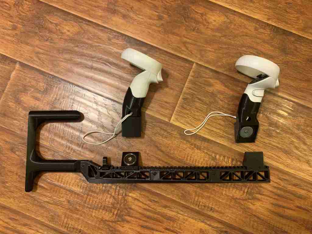 Oculus Quest 2 angled magnetic grip and stock