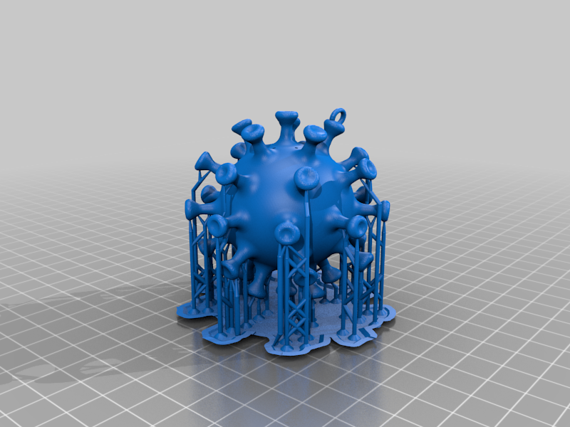Corona Virus Christmas bauble (resin printing pre-supported)