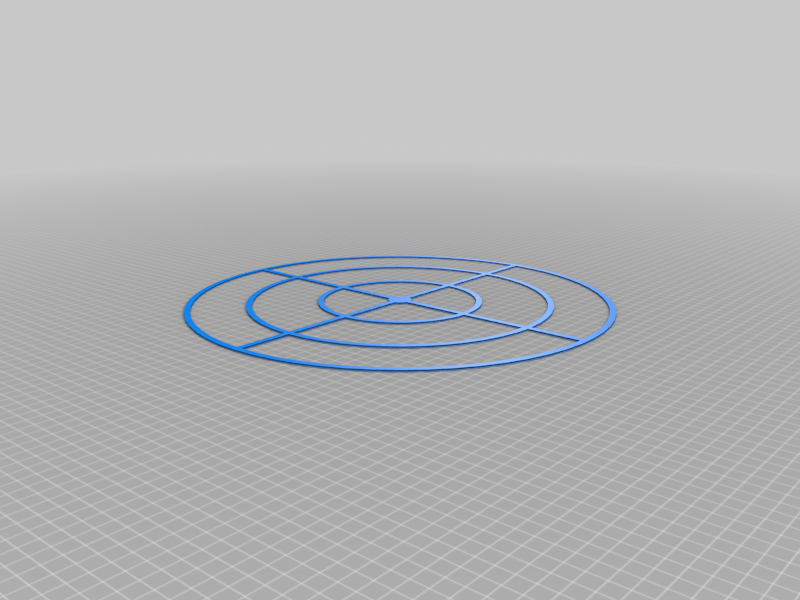 Model for checking the calibration level of the Anycubic Predator printer table (360x360x1mm)