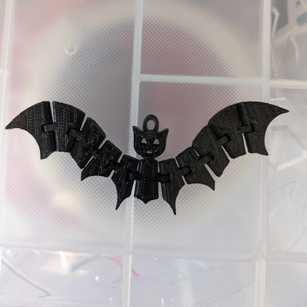 Articulated Halloween Bat with Ring