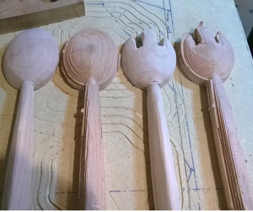 Salad Fork and Spoon for CNC