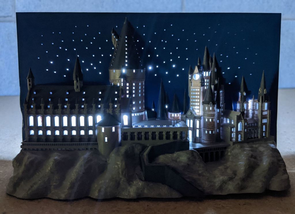 Hogwarts castle 3d picture frame 
