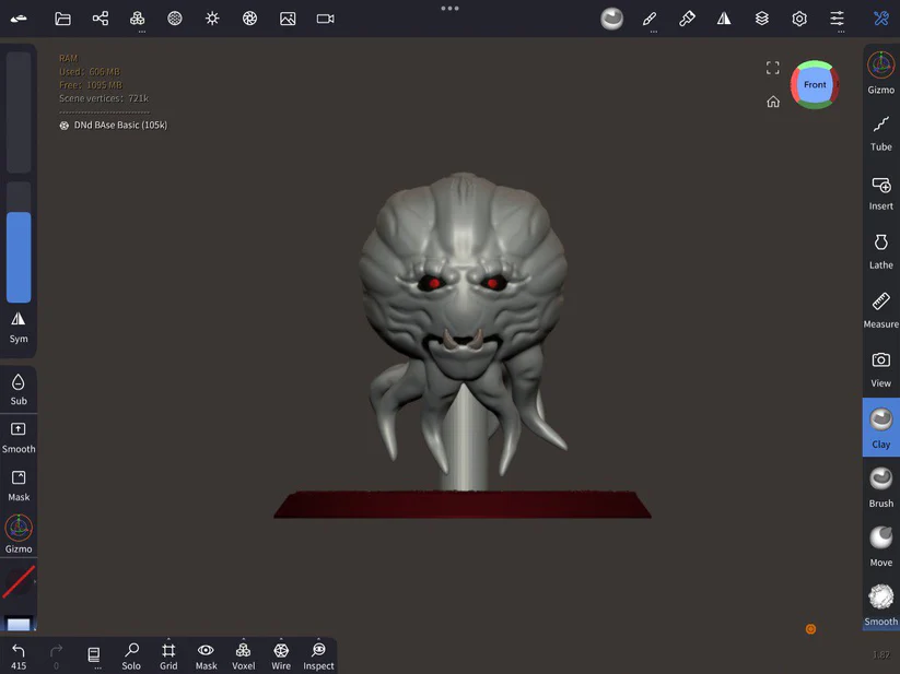 Miniatura 1 do modelo 3D Minecraft Ghast mini 