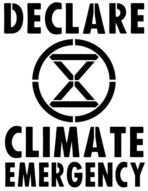Climate emergency stencil