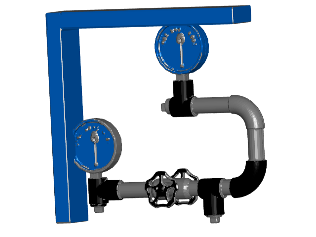 Steampunk Pipes Shelf Bracket (Screw or Tape Mount)