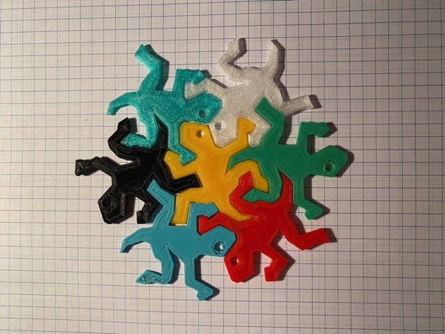 Escher Lizard Filament Swatch