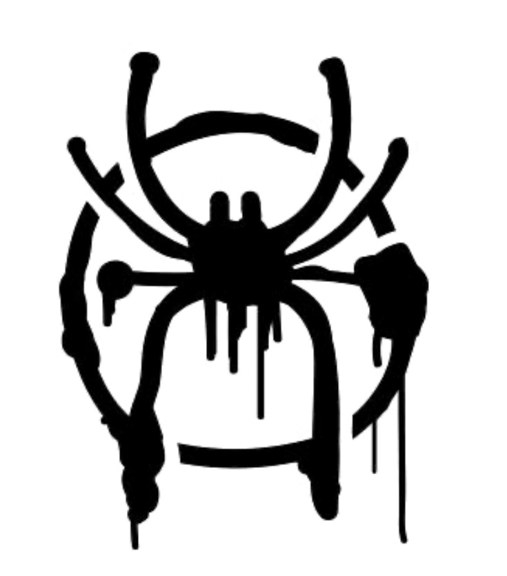 Miles Morales spider man logo stencil