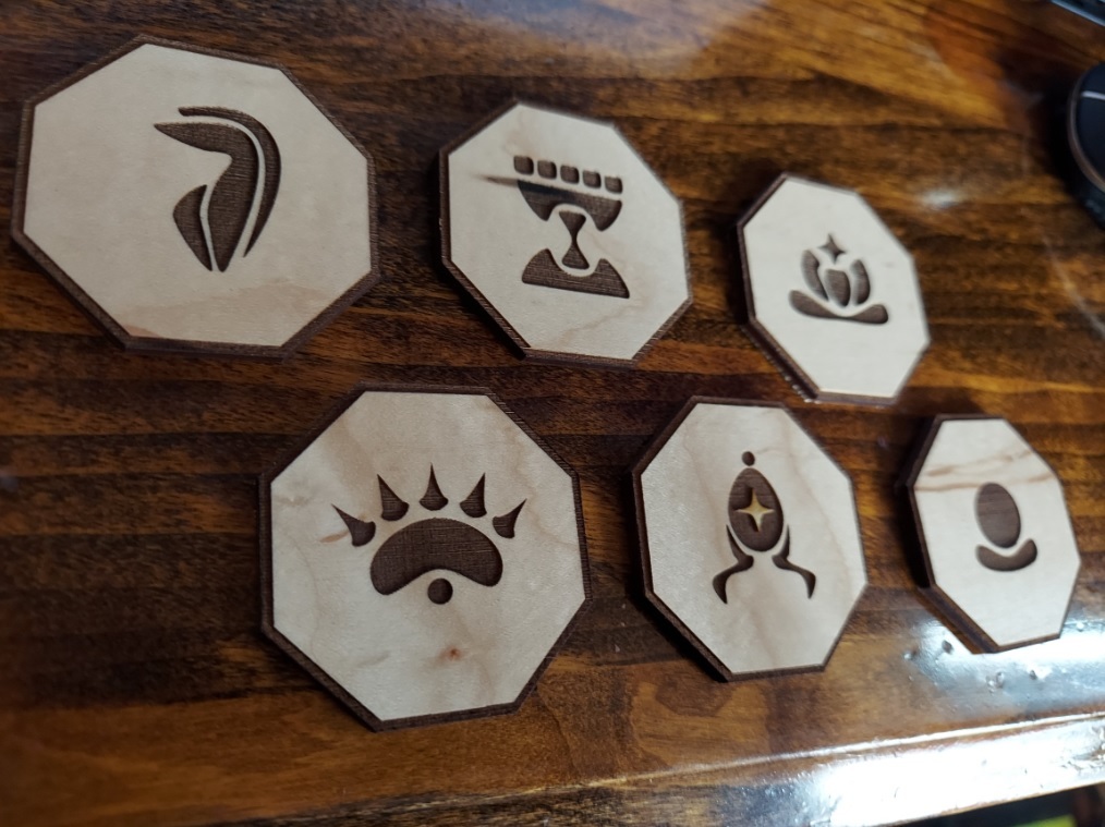 Sci-Fi Octagon Chess Tile Pieces (laser cut & 3d print friendly)