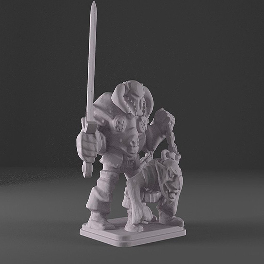 HeroQuest - Chaos Warlord with Orcs Bane