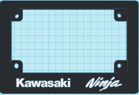 Motorcycle License Plate Frame - Kawasaki Ninja