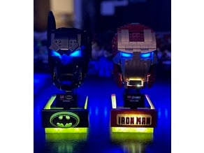 LED Illuminated Pedestal for Lego Helmets