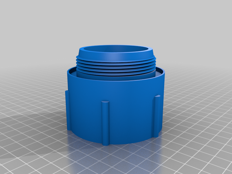 2in PVC to IBC lid adapter - face seal