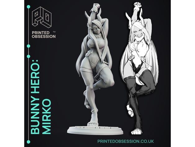 Mirko Bunny Hero Fanart Model 30Cm Anime Girl.