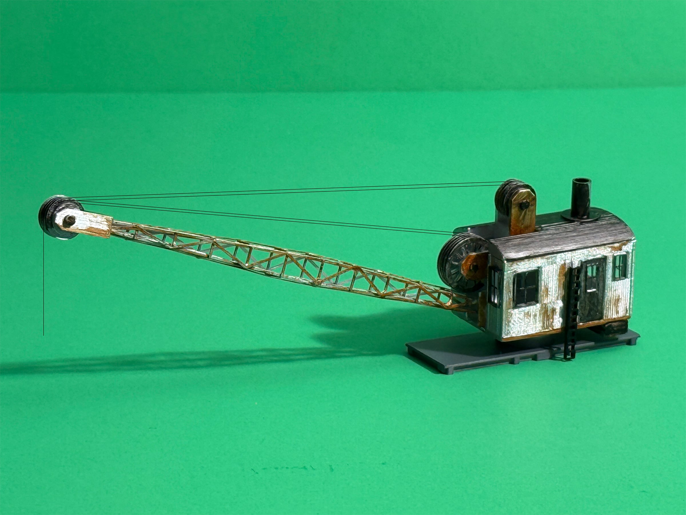 FLAT CAR CRANE 1:87 HO SCALE