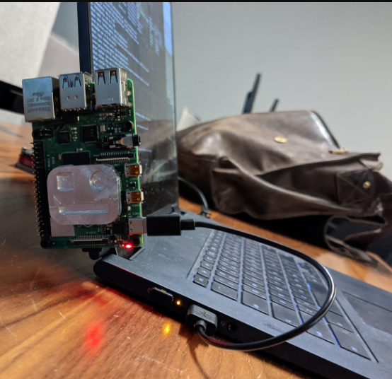 Raspberry PI 4, laptop screen mount