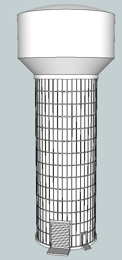 HO Scale Composite Water Tower