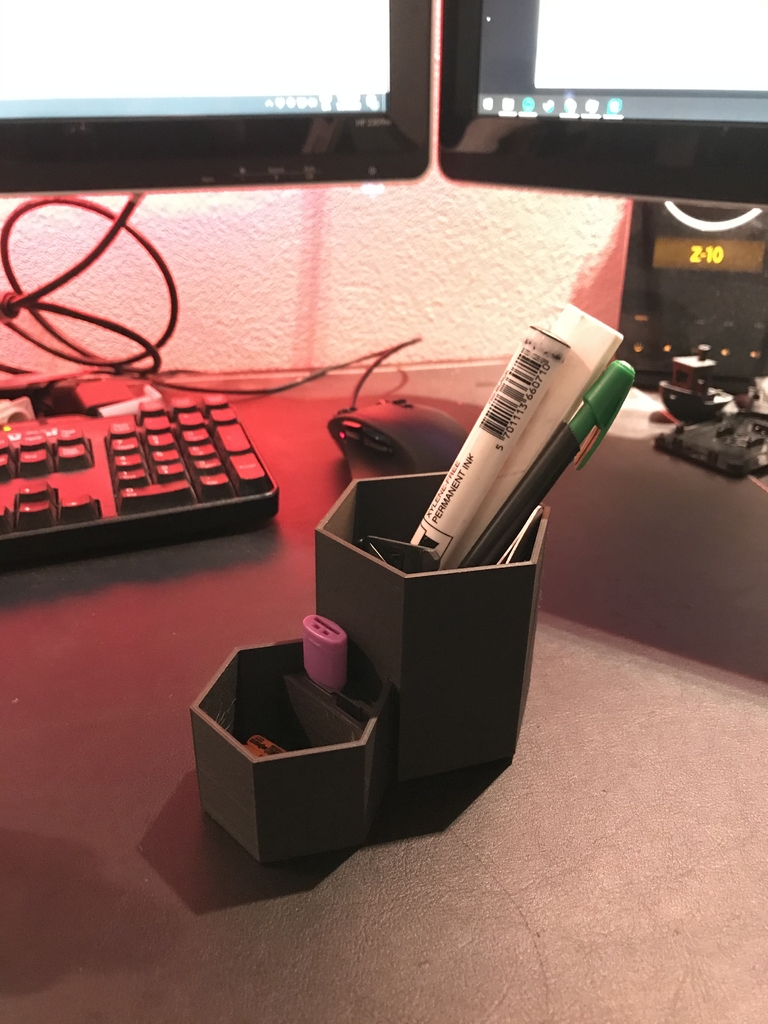 Hexigon Desk Organizer With USB and SD-Card slot